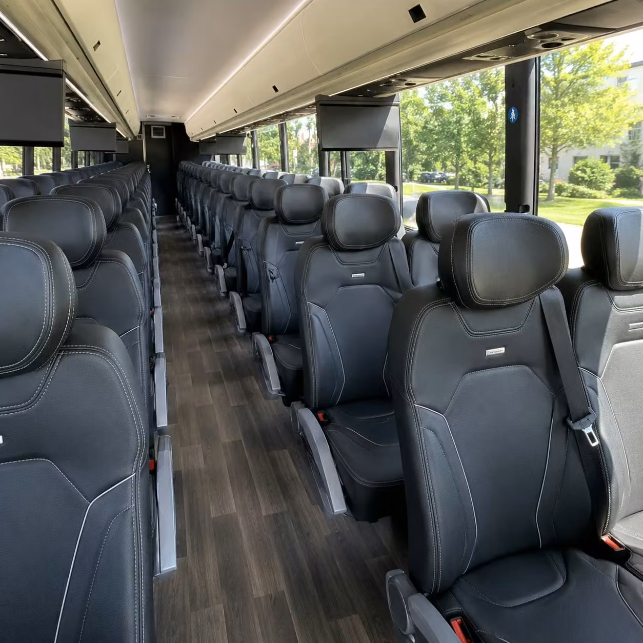 56 passenger charter bus interior