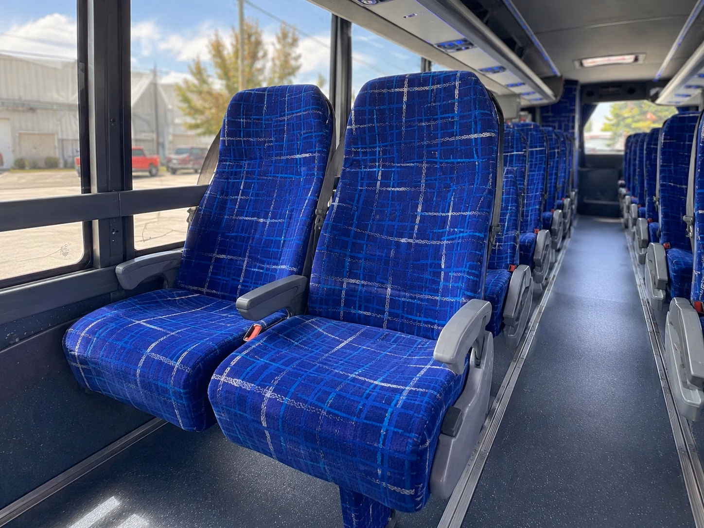 mountain view charter bus rental interior